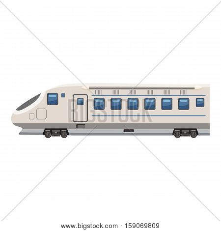 Modern high speed train icon. Cartoon illustration of high speed train vector icon for web design