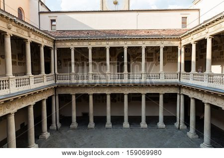 PADUA, ITALY - MAY 3, 2016: Palazzo Bo historical building home of the Padova University from 1539 in Padua Italy