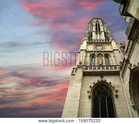 The Church of Saint-Germain-l'Auxerrois in the city of Paris France
