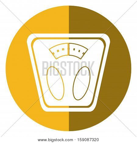 analog weight scale fitness shadow vector illustration eps 10