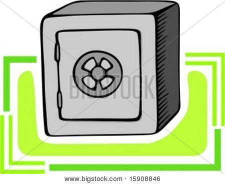 Strong-box.Vector illustration