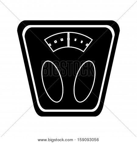 silhouette analog weight scale fitness vector illustration eps 10