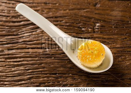 Tapioca Pudding With Tirage - Spice Native To The Amazon Region In A Spoon. Taste Gastronomy Fingerf