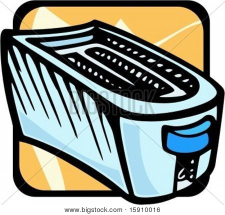 Illustrazione di pane Toaster.Vector