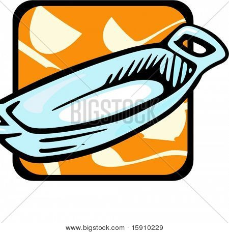 Grand plat/moule.Illustration vectorielle