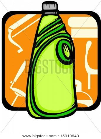 Liquid detergent.Pantone colors.Vector illustration