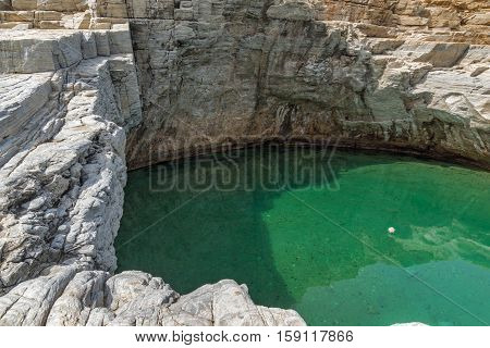 Giola Natural Pool in Thassos island, East Macedonia and Thrace, Greece