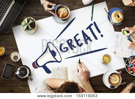 Hello Great Accost Greeting Salute Welcome Concept