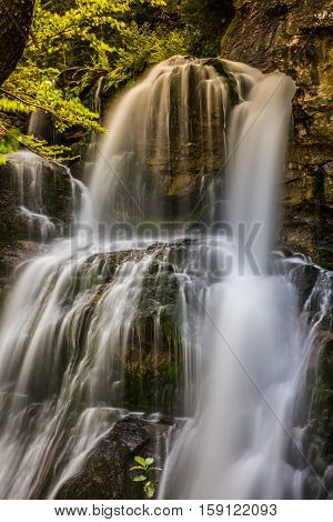 Cascada de la Cueva waterfall in Ordesa valley Pyrenees Huesca Spain Arazas river
