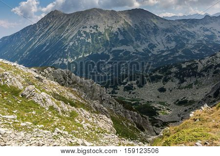 View From Banderitsa pass to Todorka peak,  Pirin Mountain, Bulgaria