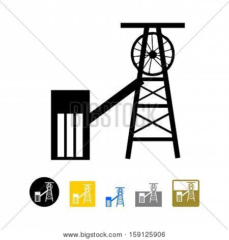 Coal mining icon - isolated on a white background