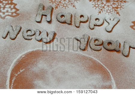Background - New Year, a powdered sugar cookies