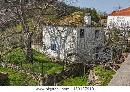 Old house in village of Maries, Thassos island, East Macedonia and Thrace, Greece