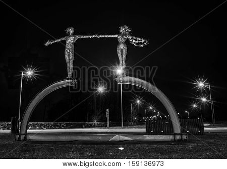 Journeys End statue situated in Clackmannanshire Scotland