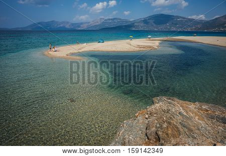 Beautiful Golden Sand Beach, Evia, Greece