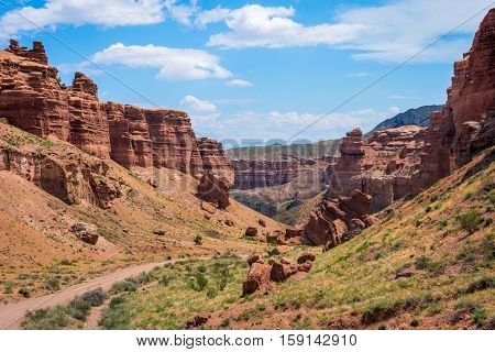 View Over Sharyn Or Charyn Canyon, Kazakhstan