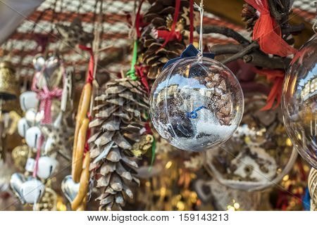 Typical Christmas market in Bolzano, Alto Adige in Italy