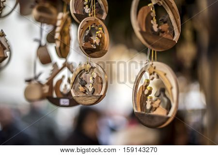 Typical Christmas market in Bolzano, Alto Adige in Italy