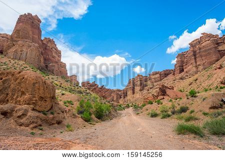 View Over Sharyn Or Charyn Canyon, Kazakhstan