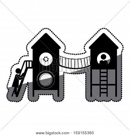Kids playground with icon. Park fun play toy leisure and outdoor theme. Isolated design. Vector illustration