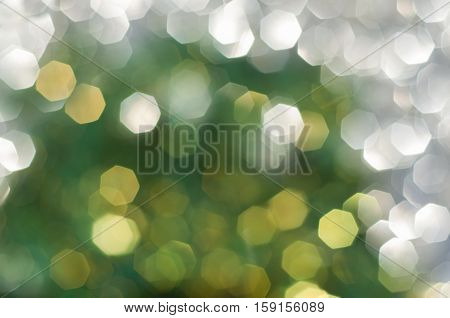 Abstract circular bokeh backgroundm green and white color
