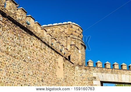 Details of Puerta de Bisagra Nueva Gate in Toledo - Spain