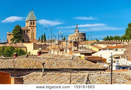 View of Puerta de Bisagra Nueva Gate in Toledo - Spain