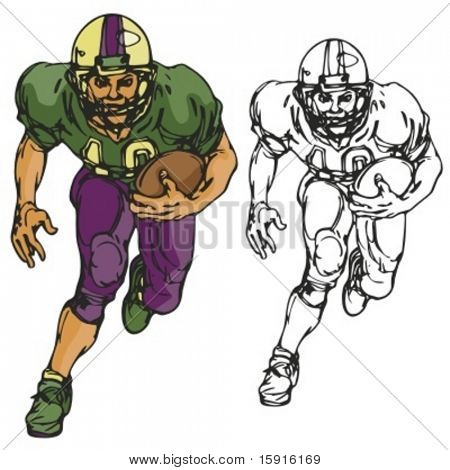 American Football-Spieler. Vektor-illustration