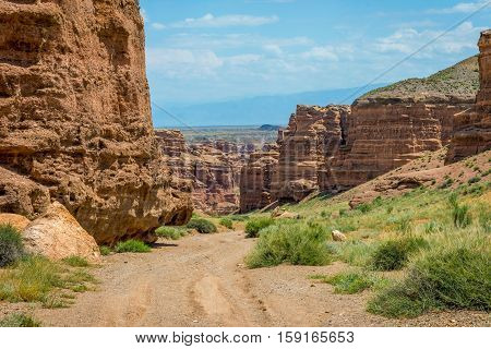 View Over Sharyn Or Charyn Canyon, Kazakhstan