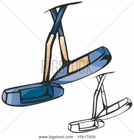 Golf-Sticks. Vektor-illustration