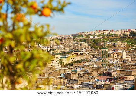Scenic View To The Medina Of Fes