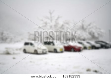Blurred Winter Background.