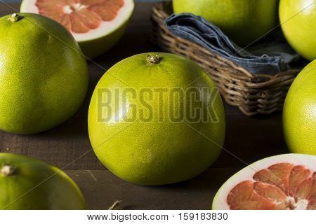 Raw Green Organic Citrus Pummelo Fruit