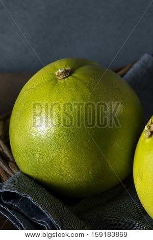Raw Green Organic Citrus Pummelo Fruit