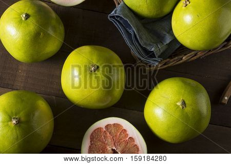 Raw Green Organic Citrus Pummelo Fruit