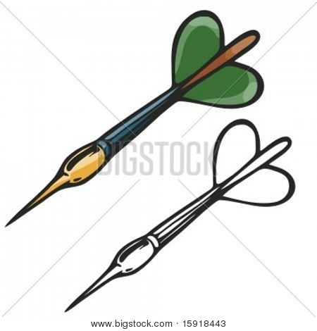 Vector illustration of a dart.