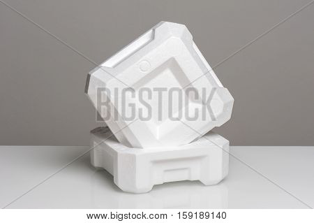closeup white protection foam Polystyrene Foam (PS)