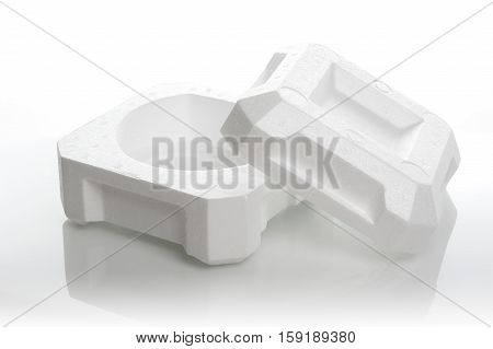 closeup white protection foam Polystyrene Foam (PS)