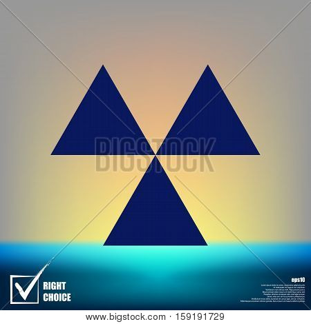 Radioactive Danger Sign. Vector Icon