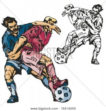 Fußball-Spieler. Vektor-illustration