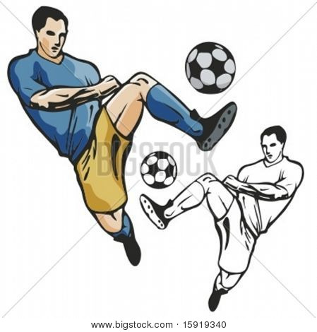 Fußball-Nationalspieler. Vektor-illustration