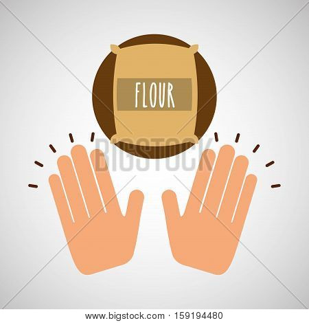 flour sack dessert concept vector illustration eps 10