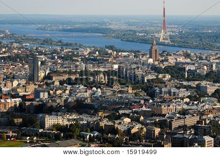 Riga City View From Above