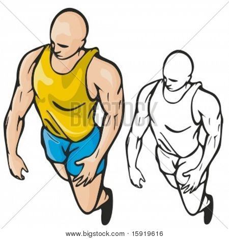 Atlethe 벡터 일러스트 레이 션.