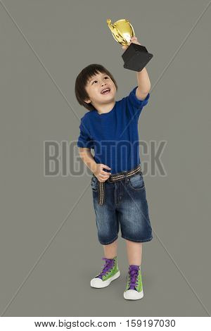 Boy Award Reward Playful Kid Little Won Concept