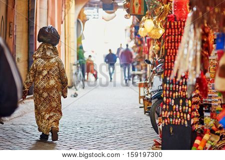 Women On Moroccan Market In Marrakech, Morocco