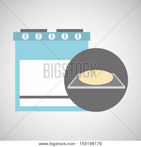 kitchen bakery concept bread tray vector illustration eps 10