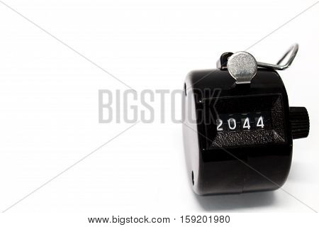 Year 2044 Counter on isolated white background