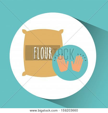 flour sack dessert concept vector illustration eps 10
