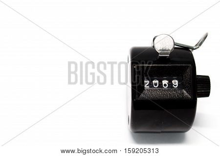 Year 2069 Counter on isolated white background